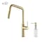 Kibi Macon Single Handle Pull Down Kitchen Sink Faucet with Soap Dispenser C-KKF2007BG-KSD100BG - alternate 1